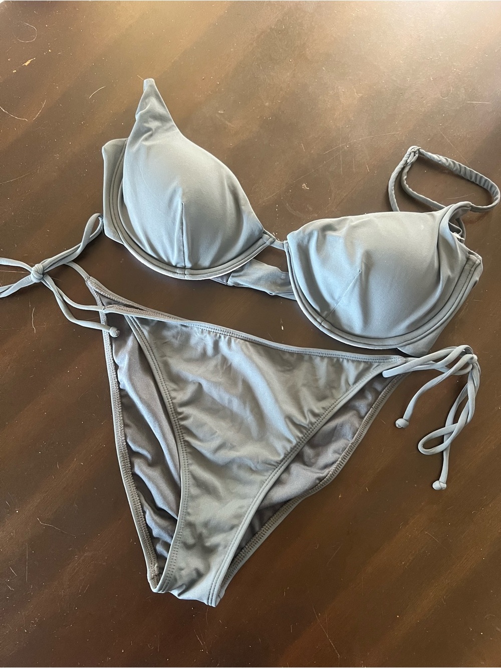 O'Neill Gray Tie-Side Underwire Bikini Set